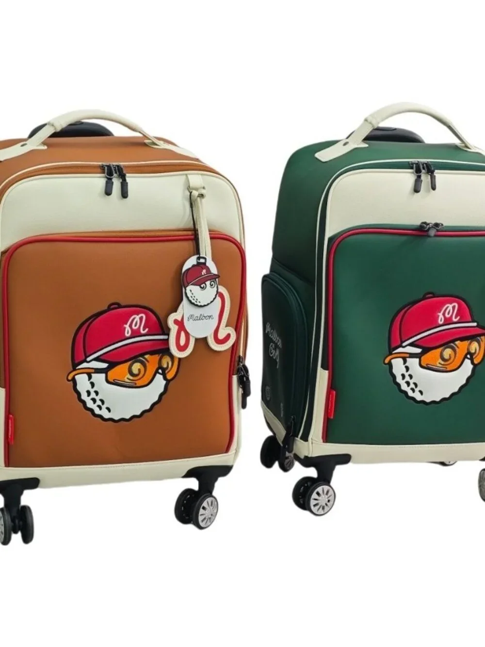 Malbon Golf Rolling suitcase Travel Bag, Unisex Carry-On Luggage